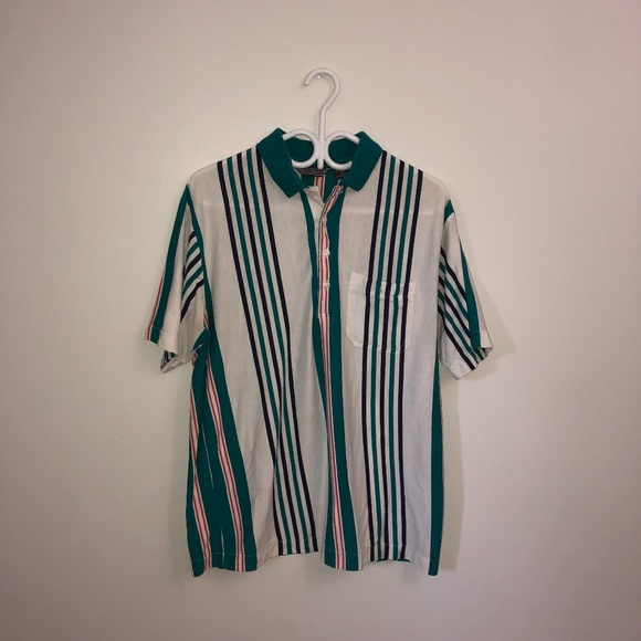 Vintage Bowling Style Striped Shirt - Picture 1 of 3